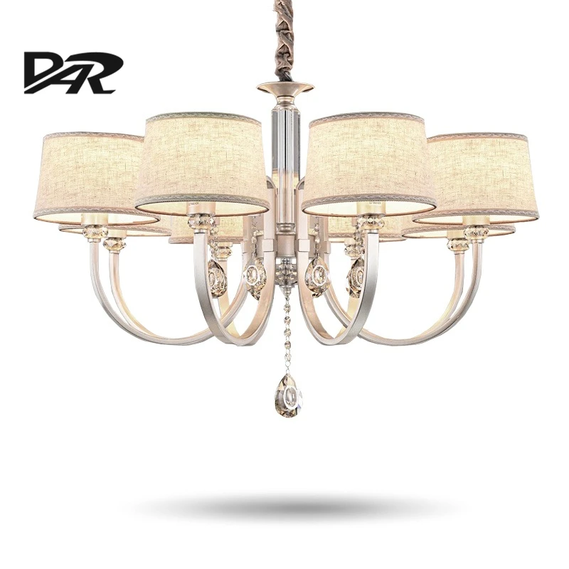 Modern Crystal Chandelier Lampshade Fabric lustre cristal Chandeliers Lighting E14 Led Lamp pendientes kroonluchter lampadario
Modern Crystal Chandelier Lampshade Fabric lustre cristal Chandeliers Lighting E14 Led Lamp pendientes kroonluchter lampadario