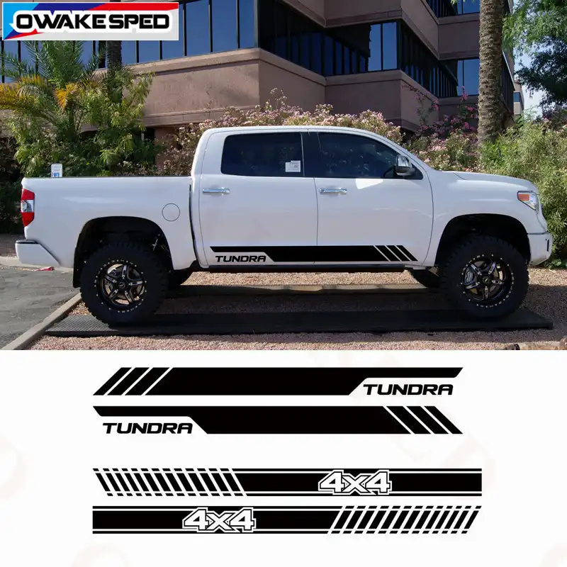 4x4 Off Road Stripes Car Door Side Vinyl Decals For Toyota