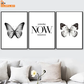 COLORFULBOY Butterfly Quotes Black White Posters And Prints Wall Art Canvas Painting Wall Pictures For Living Room Decor
COLORFULBOY Butterfly Quotes Black White Posters And Prints Wall Art Canvas Painting Wall Pictures For Living Room Decor