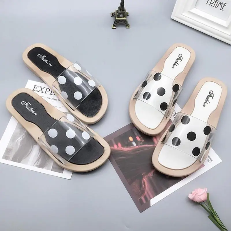 Slippers Female Summer New Transparent Dot Slipper Non-slip Indoor And Outdoor Wave Point Female Slippers Beach Sandals Slippers
Slippers Female Summer New Transparent Dot Slipper Non-slip Indoor And Outdoor Wave Point Female Slippers Beach Sandals Slippers