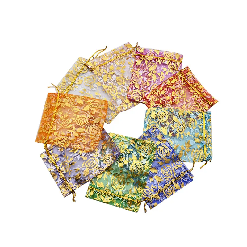20pcs/set Gold Rose Jewelry Bag 7x9 9x12 11x15 13x18CM Wedding Gift Organza Bag Jewelry Packaging Display Jewelry Pouches
20pcs/set Gold Rose Jewelry Bag 7x9 9x12 11x15 13x18CM Wedding Gift Organza Bag Jewelry Packaging Display Jewelry Pouches