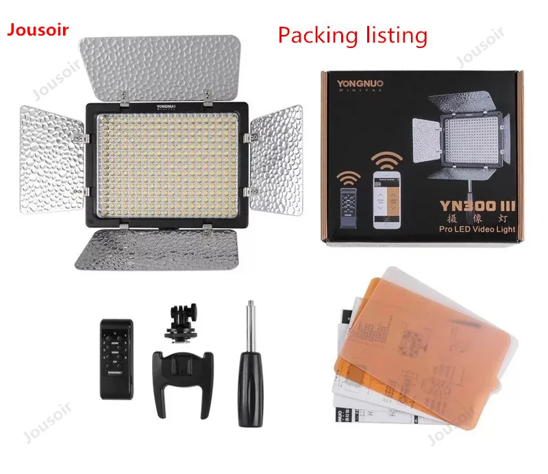 YN300III Third Generation LED Photographic Lamp Adjustable Color Temperature Mobile APP Controls Photographic Lamp CD50 T07
YN300III Third Generation LED Photographic Lamp Adjustable Color Temperature Mobile APP Controls Photographic Lamp CD50 T07