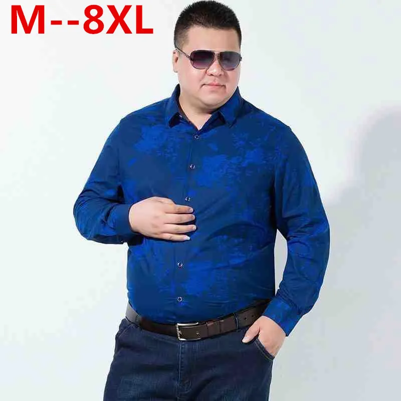 10XL 8X Spring Men's shirt Floral printing long sleeve shirts men clothes flowers printed shirts vintage Linen Casual Male Shirt
10XL 8X Spring Men's shirt Floral printing long sleeve shirts men clothes flowers printed shirts vintage Linen Casual Male Shirt