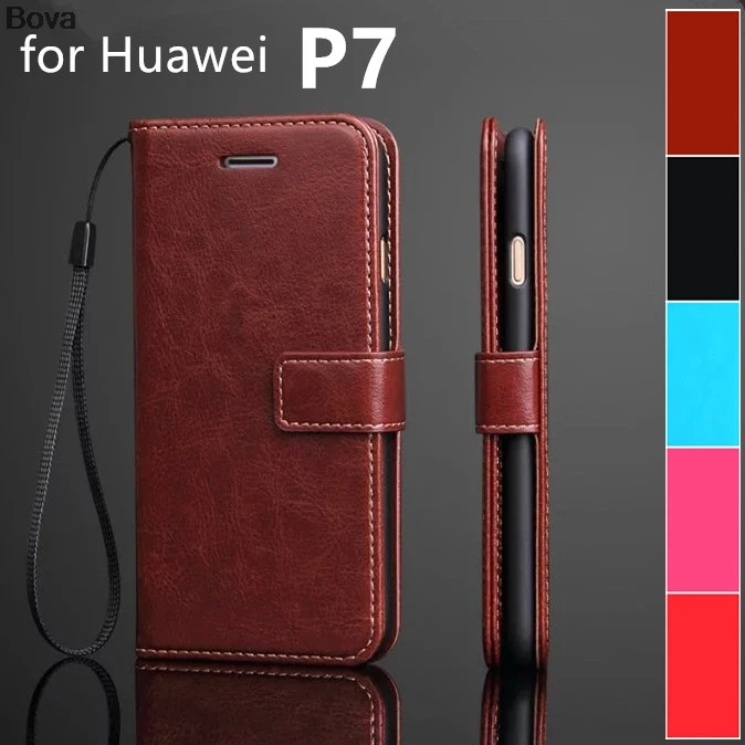 Чехлы для Huawei P7 держатель карт чехол Ascend чехол-бумажник из искусственной кожи