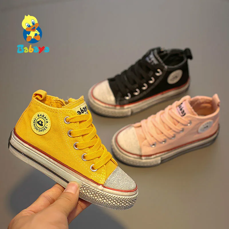 Kids Shoes for Girl Sneakers 2019 New Autumn Fashion High Toe Lace Canvas Toddler Boy Shoes Children Fashion Girls Canvas Shoes
Kids Shoes for Girl Sneakers 2019 New Autumn Fashion High Toe Lace Canvas Toddler Boy Shoes Children Fashion Girls Canvas Shoes