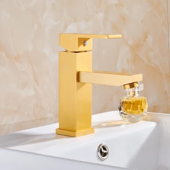 Gold color Space aluminum Single handle basin faucet cold and hot water bathroom faucet fashion style tap Mixer
Gold color Space aluminum Single handle basin faucet cold and hot water bathroom faucet fashion style tap Mixer
