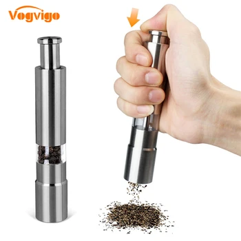VOGVIGO Household Stainless Steel Thumb Push Spice Sauce Mill Grind Salt Pepper Mill Grinder Kitchen Tool Cooking Tools
VOGVIGO Household Stainless Steel Thumb Push Spice Sauce Mill Grind Salt Pepper Mill Grinder Kitchen Tool Cooking Tools