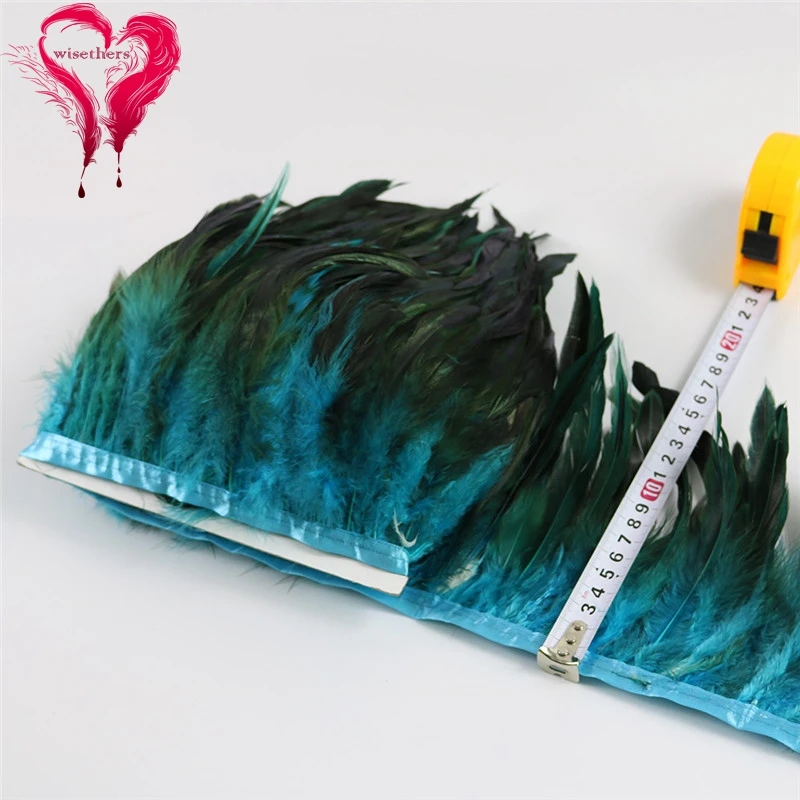 6 turquoise rooster feather trims 5