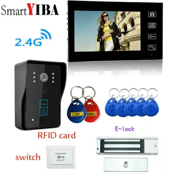SmartYIBA wireless video intercom doorbell camera system 7 inches 2.4 g wireless camera security system card open Electric lock
SmartYIBA wireless video intercom doorbell camera system 7 inches 2.4 g wireless camera security system card open Electric lock