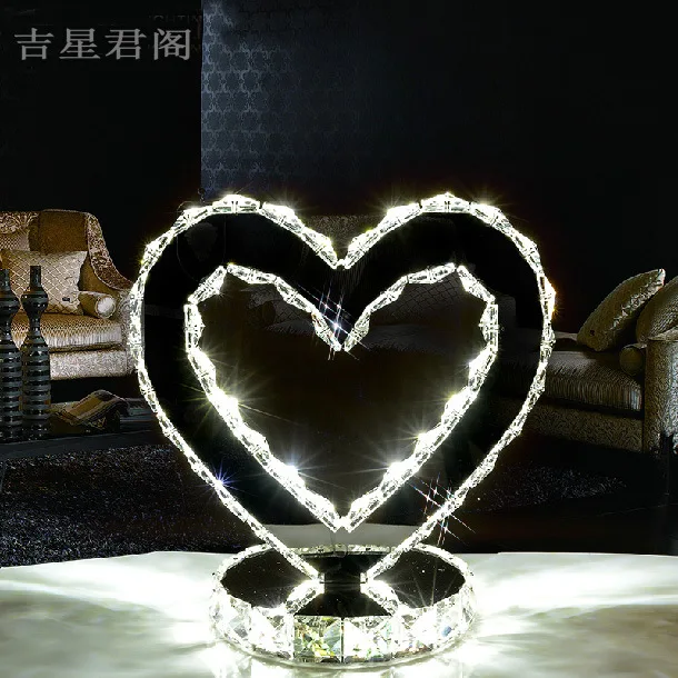 Crystal Table Lamp Heart-shaped Lamp Bedside Lighting Home Deco Lamparas de mesa Abajur para quarto Desk Lamps Fixture
Crystal Table Lamp Heart-shaped Lamp Bedside Lighting Home Deco Lamparas de mesa Abajur para quarto Desk Lamps Fixture