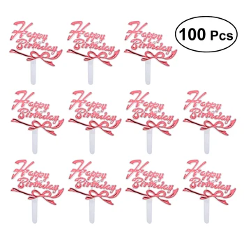 100PCS Happy Birthday CreativE Plastic Insertion Card Cake Topper Toppers Decoration Party Supplies Cake Cupcake For Birthday
100PCS Happy Birthday CreativE Plastic Insertion Card Cake Topper Toppers Decoration Party Supplies Cake Cupcake For Birthday