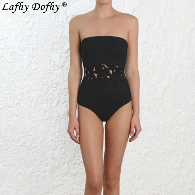 Australia high end big name black tube top sling hollow lace flower heavy small fresh sexy quick drying spa siamese swimsuit 821
Australia high end big name black tube top sling hollow lace flower heavy small fresh sexy quick drying spa siamese swimsuit 821