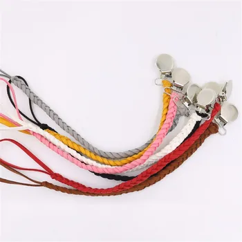 Baby Pacifier Clip Flexible Holder Leash Teething Ring Toys for Baby Shower Leather Chain Dummy Clip Braided Binky Soother
Baby Pacifier Clip Flexible Holder Leash Teething Ring Toys for Baby Shower Leather Chain Dummy Clip Braided Binky Soother
