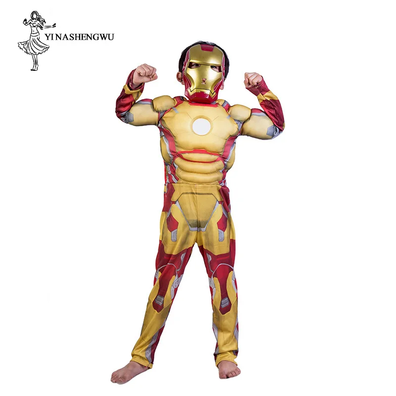 Iron Man Clothes Cosplay Anime Avengers Costume Kids Boy with Mask Spiderman Superman Cosplay Costume for Boys Halloween Costume
Iron Man Clothes Cosplay Anime Avengers Costume Kids Boy with Mask Spiderman Superman Cosplay Costume for Boys Halloween Costume