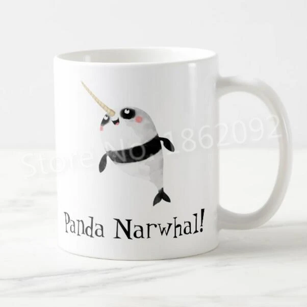 

Funny Panda Narwhal Coffee Mug Cute Kawaii Panda Mugs Cups Novelty Creative Gifts Ceramic Kids Cup Christmas Birthday Gifts 11oz