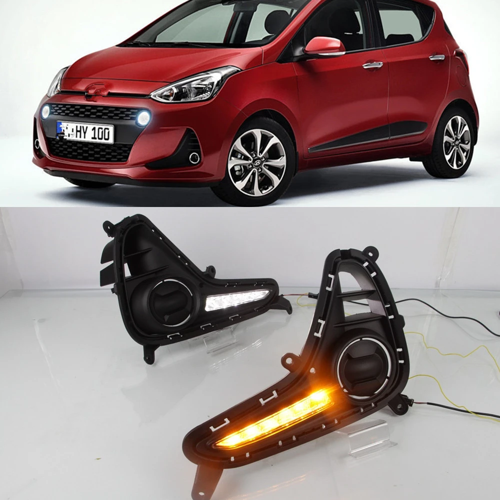 CSCSNL 1 set For Hyundai Grand I10 2017 2018 LED DRL Daytime Running Lights Daylight Fog Lamp Cover Car- styling Accessories
CSCSNL 1 set For Hyundai Grand I10 2017 2018 LED DRL Daytime Running Lights Daylight Fog Lamp Cover Car- styling Accessories