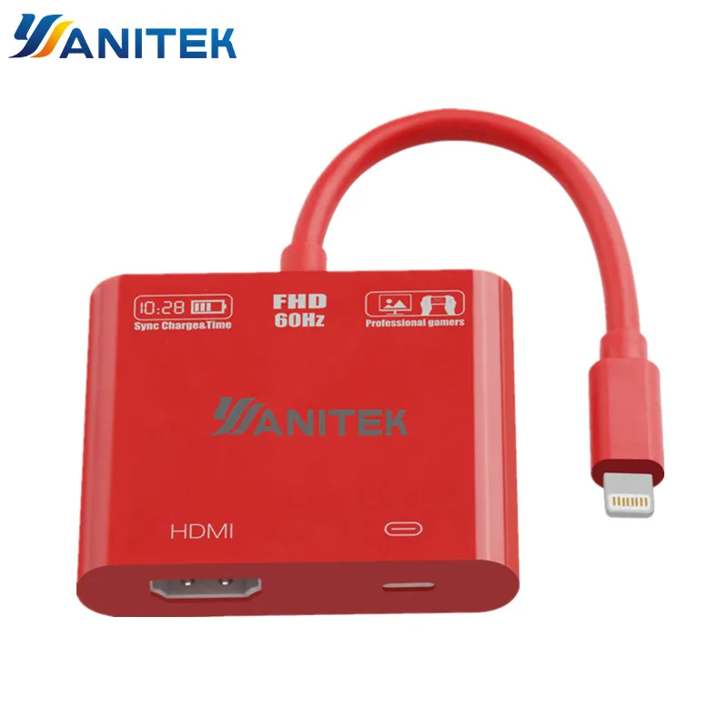 For iPad to HDMI Adapter For Lightning to Digital AV HDMI USB Cable Connector Up To 1080P HD For Iphone X 8/7/6S/Ipad Air/iPod
For iPad to HDMI Adapter For Lightning to Digital AV HDMI USB Cable Connector Up To 1080P HD For Iphone X 8/7/6S/Ipad Air/iPod