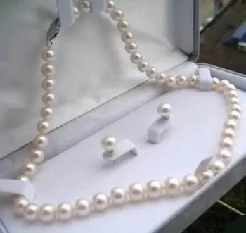 2019 Pretty 8-9mm White Tahiti Pearl Necklace 17''+Earrings Beads Fashion Jewelry Making Design Women Jewelry Set Natural Stone
2019 Pretty 8-9mm White Tahiti Pearl Necklace 17''+Earrings Beads Fashion Jewelry Making Design Women Jewelry Set Natural Stone
