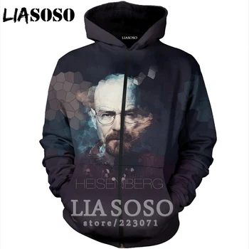 LIASOSO 2019 Winter New Men Women Fashion Sweatshirt 3D Print TV Series Breaking Bad Zipper Hoodie Long Sleeve Top Coat B186-27
LIASOSO 2019 Winter New Men Women Fashion Sweatshirt 3D Print TV Series Breaking Bad Zipper Hoodie Long Sleeve Top Coat B186-27