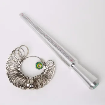 1set Silver Ring Sizer Finger Sizing jewelers Measuring Stick Metal finger Ring gauge set Mandrel US Size Jewelry Tool Equipment
1set Silver Ring Sizer Finger Sizing jewelers Measuring Stick Metal finger Ring gauge set Mandrel US Size Jewelry Tool Equipment