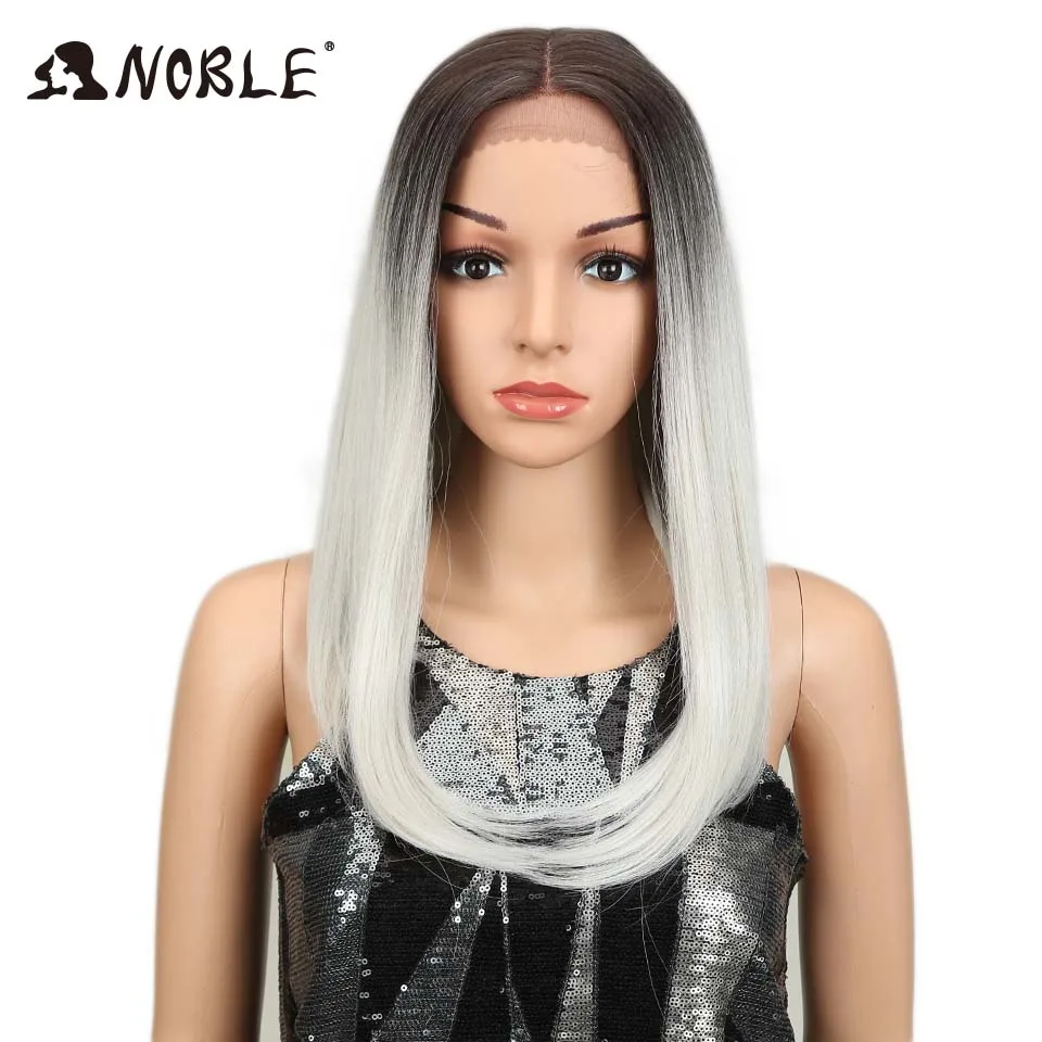 Noble Synthetic Wig Lace Front Wigs 18"Inch Straight Ombre Silver Synthetic Wigs For Black White Women Cosplay Lace Party Wigs 
Noble Synthetic Wig Lace Front Wigs 18"Inch Straight Ombre Silver Synthetic Wigs For Black White Women Cosplay Lace Party Wigs