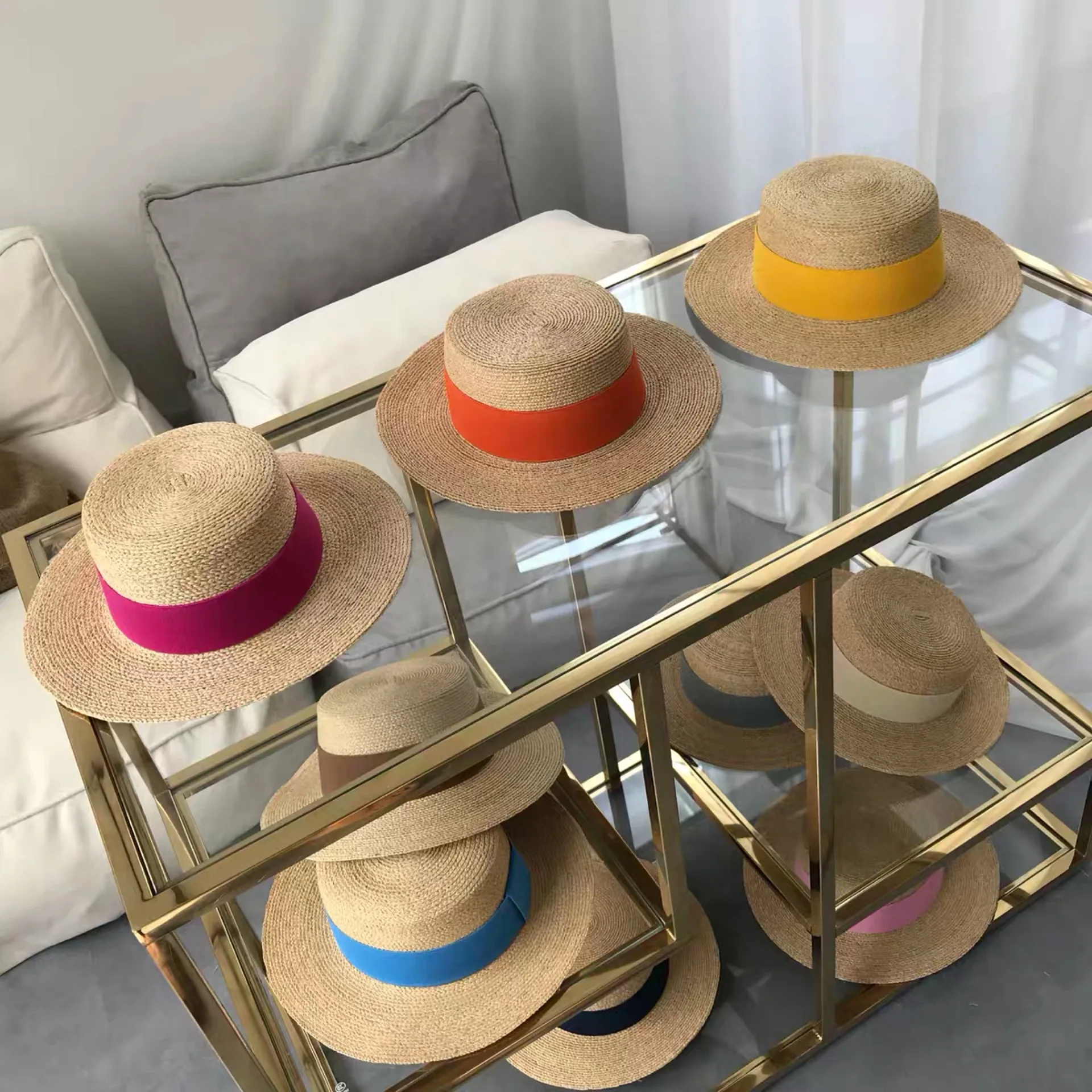 01907-shi HANDMADE natural fine raffia color ribbon SOLID flat holiday fedoras cap men women leisure beach panama jazz hat
01907-shi HANDMADE natural fine raffia color ribbon SOLID flat holiday fedoras cap men women leisure beach panama jazz hat