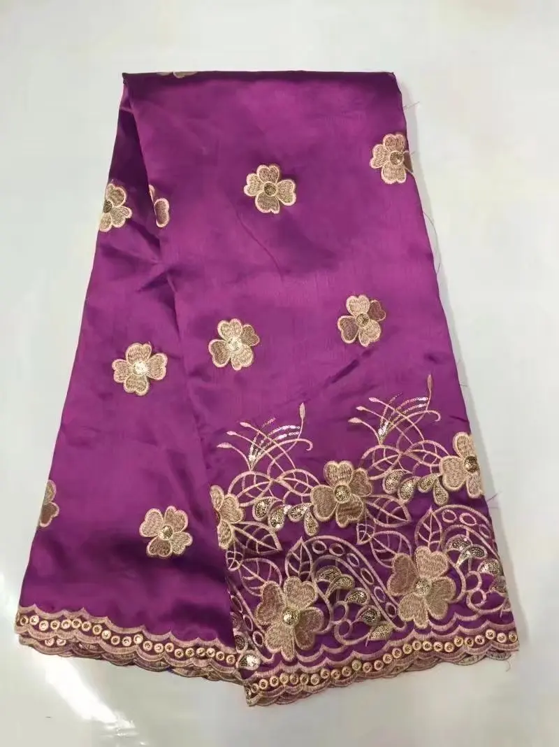 Фото Purple Hot Pink Latest African George Lace Fabric 2017/hot Sales Nigerian For Sewing Fashion Wedding Dress | Дом и сад