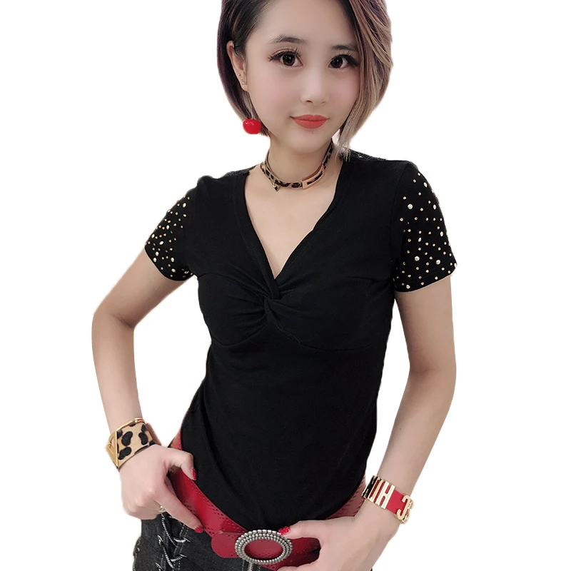 Basic Diamonds Pullover Tshirt 2019 New Summer Women V-Neck Short Sleeve Top Streetwear Camiseta Mujer T Shirt T94133L
Basic Diamonds Pullover Tshirt 2019 New Summer Women V-Neck Short Sleeve Top Streetwear Camiseta Mujer T Shirt T94133L