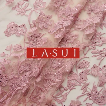 LASUI Pink-purple Stickers Perspective Soft Threads Embroidery Lace Fabrics Dresses the skin-friendly soft yarn drape
LASUI Pink-purple Stickers Perspective Soft Threads Embroidery Lace Fabrics Dresses the skin-friendly soft yarn drape
