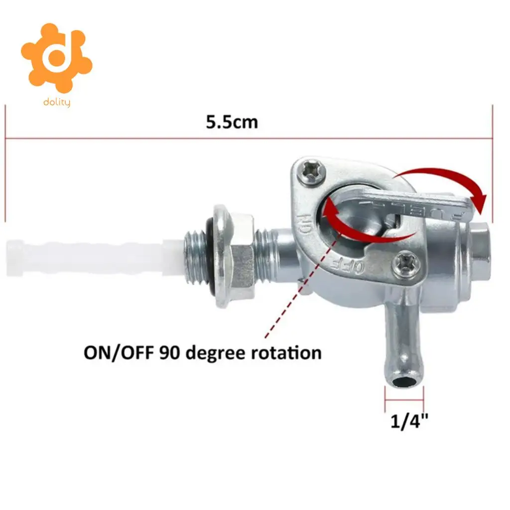 On/Off Fuel Shut Off Valve Tap Switch M10x1.25 Gasoline Generator Fuel Tank Switch Engine Oil Tank Replacement 2KW-6.5KW