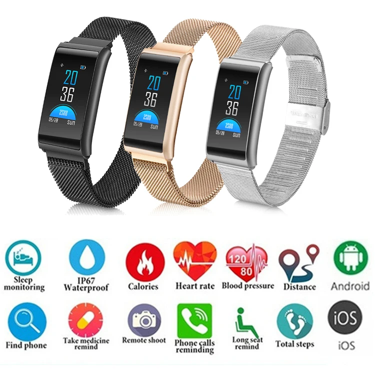 Magnet Metal Smart Bracelet Heart Rate Blood Pressure Health Waterproof Smart Watch Bluetooth Watch Wristband Fitness Tracker
Magnet Metal Smart Bracelet Heart Rate Blood Pressure Health Waterproof Smart Watch Bluetooth Watch Wristband Fitness Tracker