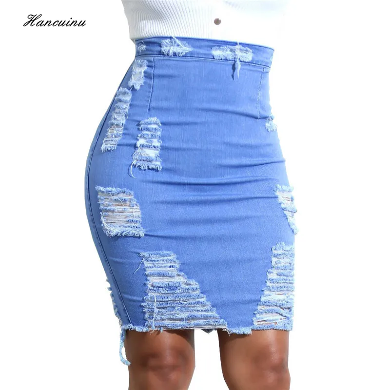 Hancuinu 2018 Fashion Blue Denim Skirt Women Casual Vintage Ripped Hole Skirts Back Zipper Jean Skirt Destroyed Female Plus Size
Hancuinu 2018 Fashion Blue Denim Skirt Women Casual Vintage Ripped Hole Skirts Back Zipper Jean Skirt Destroyed Female Plus Size