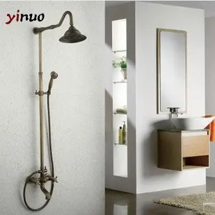 Bathroom Retro antique copper Brass Bathtub Shower Set Wall Mounted 8" Rainfall Shower Mixer Tap Faucet 3-functions Mixer Valve
Bathroom Retro antique copper Brass Bathtub Shower Set Wall Mounted 8" Rainfall Shower Mixer Tap Faucet 3-functions Mixer Valve