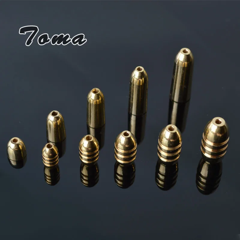 TOMA 5pcs/lot Bullet Copper Weights Fishing Lures accessories 1.8g 3.5g 5g 7g 10g Fishing Sinkers for Soft Lure Bait Tackle
TOMA 5pcs/lot Bullet Copper Weights Fishing Lures accessories 1.8g 3.5g 5g 7g 10g Fishing Sinkers for Soft Lure Bait Tackle
