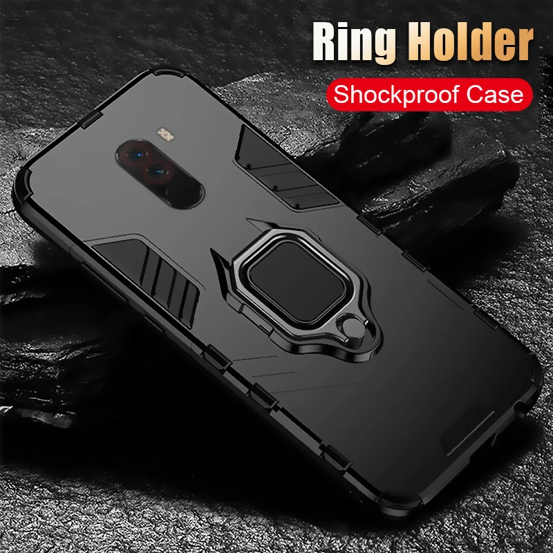 Finger Ring Holder Phone Case For Xiaomi pocophone f1 Case Hybrid Armor Shockproof Protective Case For poco F1 Stand Back cover
Finger Ring Holder Phone Case For Xiaomi pocophone f1 Case Hybrid Armor Shockproof Protective Case For poco F1 Stand Back cover