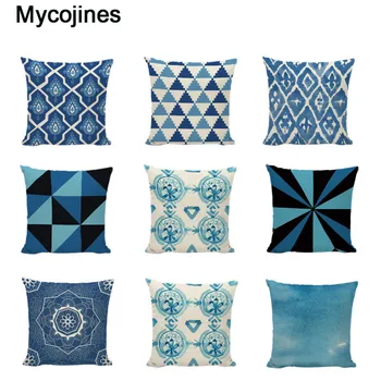 Retro Pope geometry Cushion Covers Blue Series Ethnic Pattern Bed Home Improvement Decorating Square Linen Cotton Pillow Covers
Retro Pope geometry Cushion Covers Blue Series Ethnic Pattern Bed Home Improvement Decorating Square Linen Cotton Pillow Covers