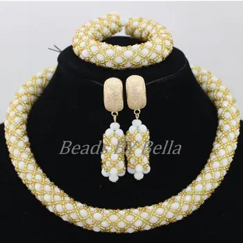 Hot Design African Beads Jewelry White Gold Braid Crystal Bridal Jewelry Sets Nigerian Wedding Necklace Set Free Shipping ABF907
Hot Design African Beads Jewelry White Gold Braid Crystal Bridal Jewelry Sets Nigerian Wedding Necklace Set Free Shipping ABF907