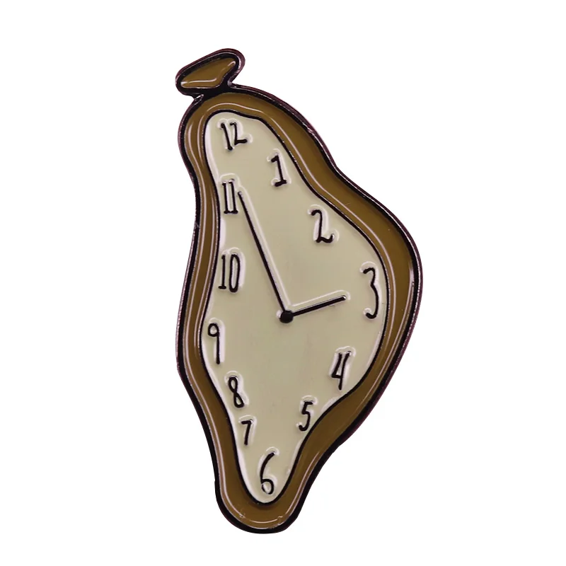 Melted clock lapel pin Salvador Dali badge surreal art brooch time jewelry cute shirts jackets accessories
Melted clock lapel pin Salvador Dali badge surreal art brooch time jewelry cute shirts jackets accessories
