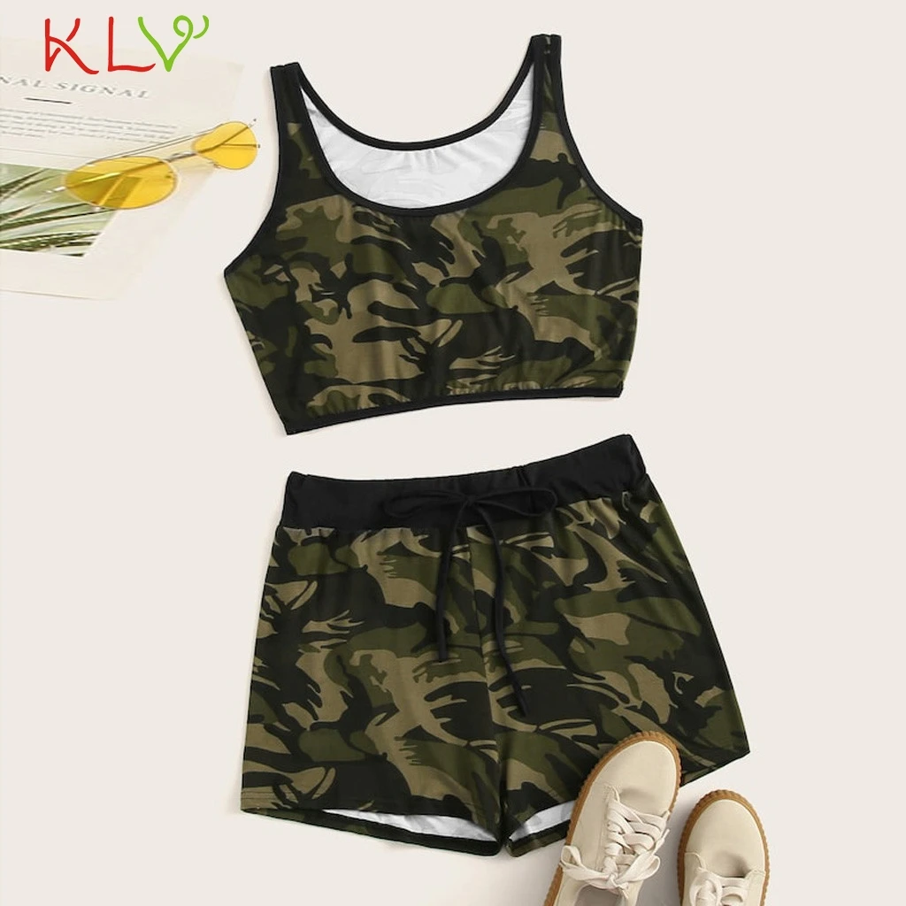 Womens Two Piece Set Ropa Sexy Camouflage Crop Top And Pants Shorts Tracksuit Casual Jogging Sports Matching Summer Clothes 19Je
Womens Two Piece Set Ropa Sexy Camouflage Crop Top And Pants Shorts Tracksuit Casual Jogging Sports Matching Summer Clothes 19Je
