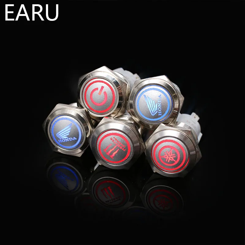 16mm Car Styling LED Metal Car Switch Metal Pushb Button Switch Monster for Honda Yamaha Logo Custom-made Customized Waterproof
16mm Car Styling LED Metal Car Switch Metal Pushb Button Switch Monster for Honda Yamaha Logo Custom-made Customized Waterproof