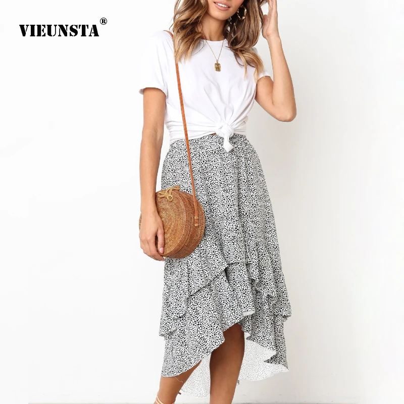 VIEUNSTA 2019 Summer Polka Dot Pleated Skirt Fashion Print Ruffled Chic Party Skirts Casual Loose Patchwork Mini Skirt Female
VIEUNSTA 2019 Summer Polka Dot Pleated Skirt Fashion Print Ruffled Chic Party Skirts Casual Loose Patchwork Mini Skirt Female