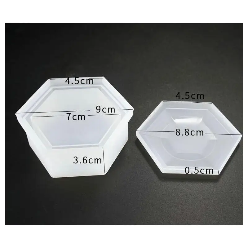 Hexagon Storage Box Silicone Mold Jewelry Findings Pendant Accessories DIY Charms Handmade Epoxy Resin Cabochon Gift Mold Craft
Hexagon Storage Box Silicone Mold Jewelry Findings Pendant Accessories DIY Charms Handmade Epoxy Resin Cabochon Gift Mold Craft