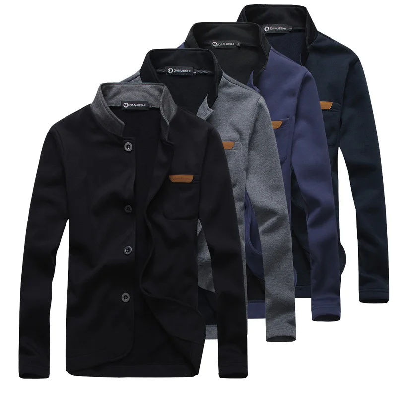 Stand Collar Men Jacket Solid Color , 2018 Spring New Shelves, Korean Fashion Large size Slim Knit Cardigan Mens Jacket
Stand Collar Men Jacket Solid Color , 2018 Spring New Shelves, Korean Fashion Large size Slim Knit Cardigan Mens Jacket