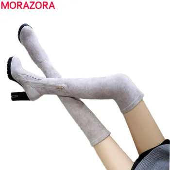 MORAZORA top quality over the knee boots women flock leather autumn winter Stretch socks boots fashion platform shoes woman
MORAZORA top quality over the knee boots women flock leather autumn winter Stretch socks boots fashion platform shoes woman