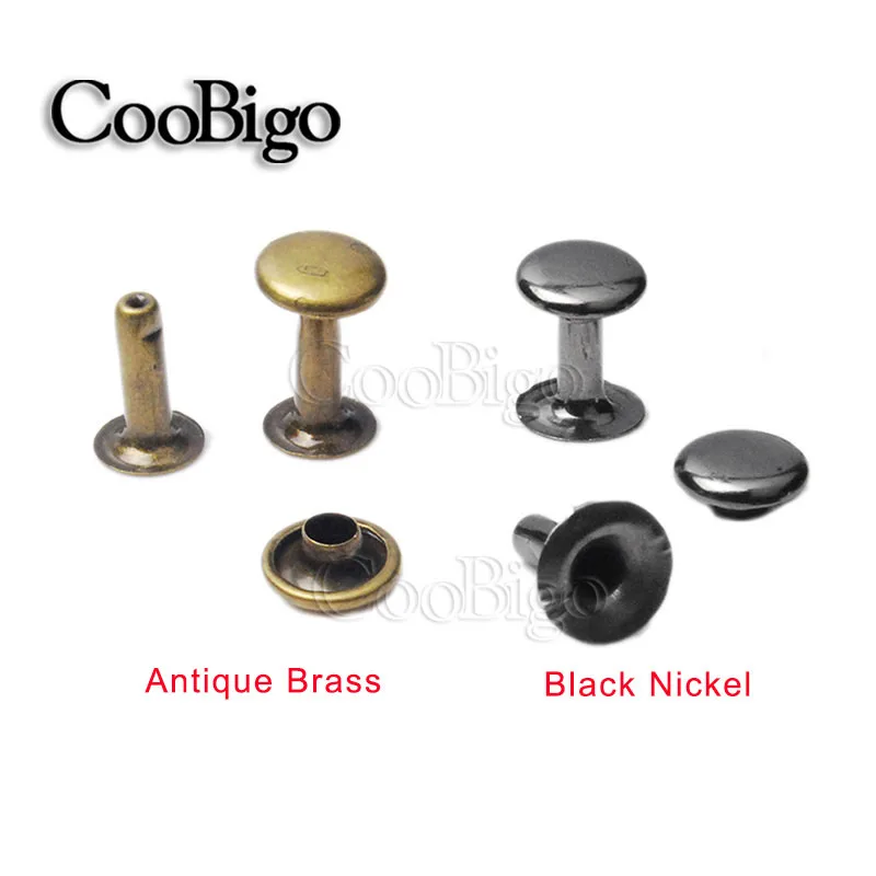 100set 7x9mm Round Double Rivet Stud Nail Spike For Bag Belt Garment Bracelet Metal DIY Leathercraft Shoes Sewing Parts
100set 7x9mm Round Double Rivet Stud Nail Spike For Bag Belt Garment Bracelet Metal DIY Leathercraft Shoes Sewing Parts