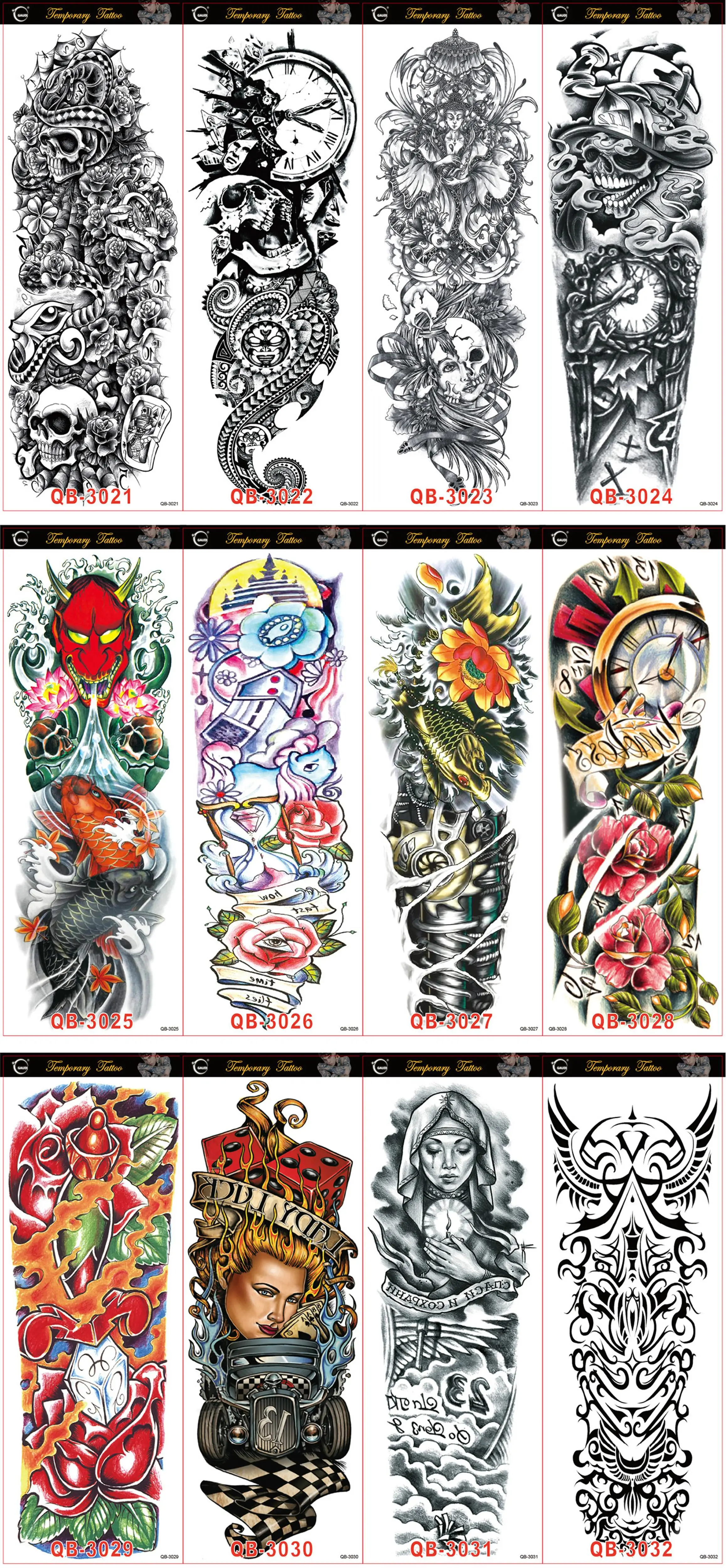 Waterproof Temporary Tattoo Sticker full arm large size robot arm tatto flash tatoo fake tattoos sleeve for men women 19 7