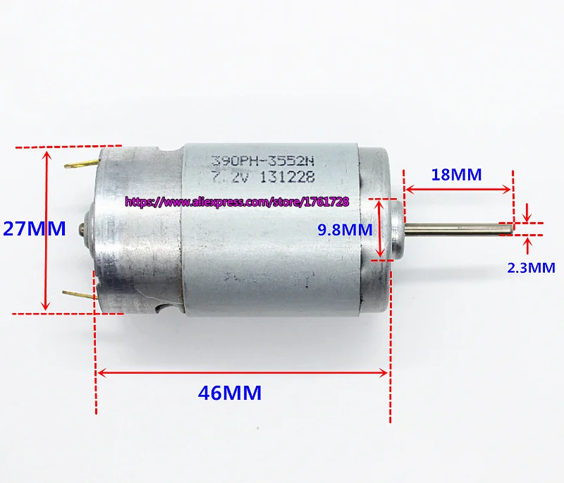 DC12//24V RS395 High Speed DC Motor Carbon Brush Motor For DIY Electric Tool