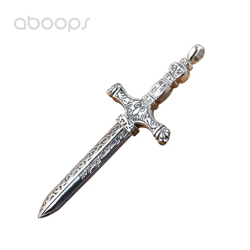 Vintage Long 925 Sterling Silver Sword Shaped Necklace Pendant for Men Boys Free Shipping
Vintage Long 925 Sterling Silver Sword Shaped Necklace Pendant for Men Boys Free Shipping