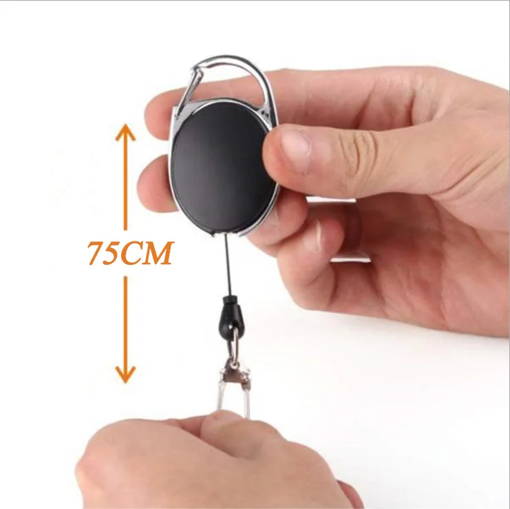 

Anti-theft Flexible Stretch keychain Convenience Fly Fishing Tools Keychain Wire rope Telescopic Outdoor Camp Hiking Accessory