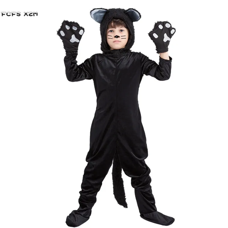 New Unisex Halloween Black Cat Animal Costumes for Children's day kids Bear Cosplays Kigurumi pajamas Carnival Purim party dress
New Unisex Halloween Black Cat Animal Costumes for Children's day kids Bear Cosplays Kigurumi pajamas Carnival Purim party dress